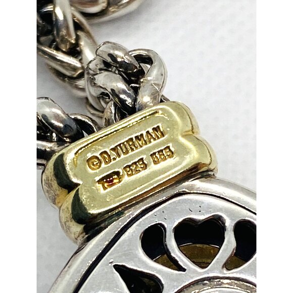 David Yurman Albion Double Chain Wheat Onyx Necklace Sterling Silver 925 14K 585 - Picture 11 of 16